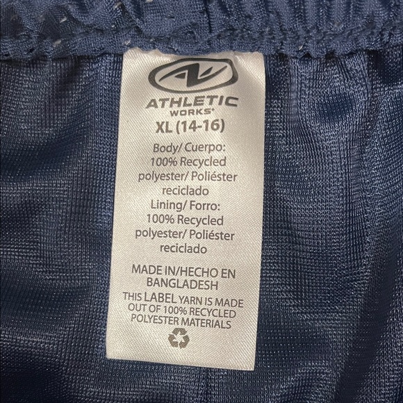 Athletic Works Men's Dark Blue Athletic Shorts - Picture 2 of 4